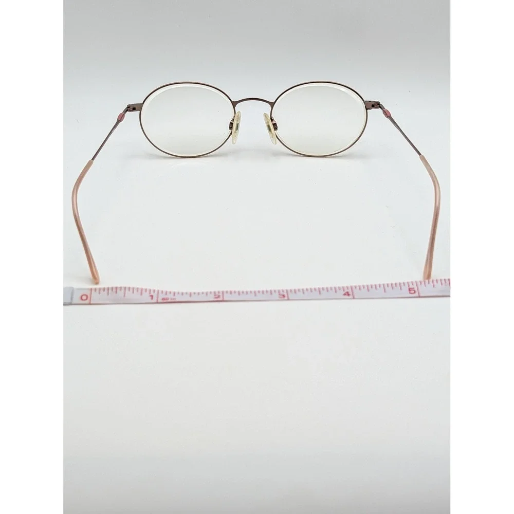 Tura Mod 760 ROS Eyeglasses Round Wire Frame Pink Japan 49-18